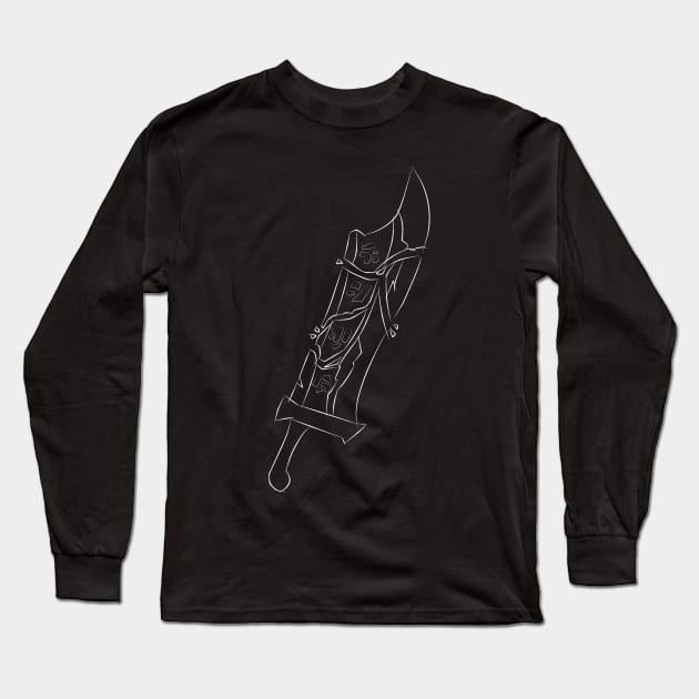 Riven Blade (White) Long Sleeve T-Shirt by DeLyss-Iouz